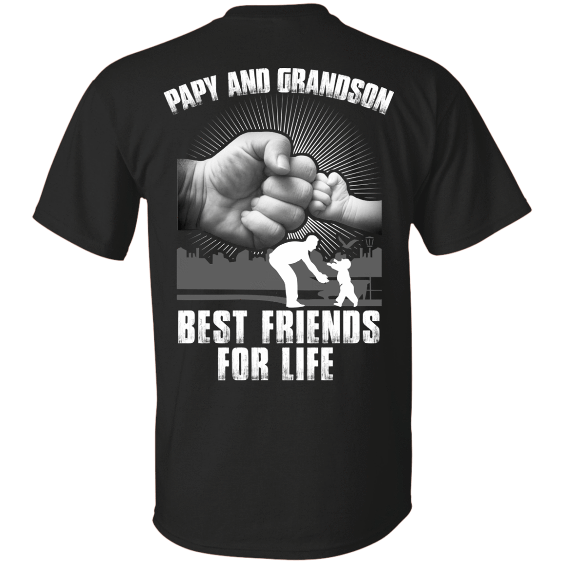 Papy And Grandson Best Friends For Life-T-Shirt & Hoodie-Classic T-Shirt-Black