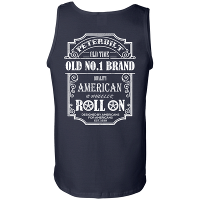 PETERBILT TRUCK BACK PETERBILT OLD NO 1-T-Shirt & Hoodie-Unisex Tank-Navy