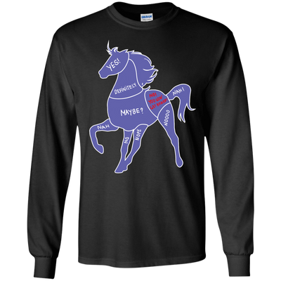 Proper way to pet a Horse lover-T-Shirt & Hoodie-Long Sleeve T-Shirt-Black