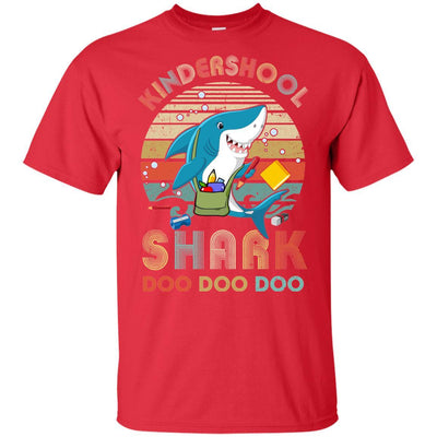 Kindergarten Shark Doo Doo Doo Funny Back To School Youth-Youth Shirt-Youth T-Shirt-Red
