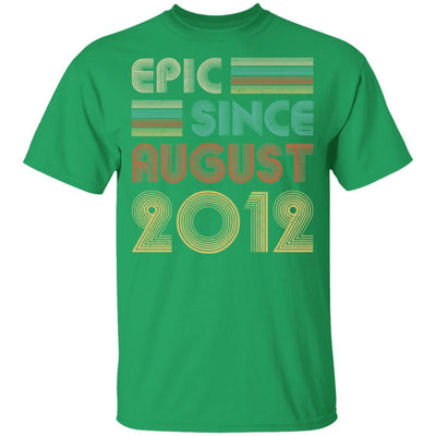 Epic Since August 2012 Vintage 9th Birthday Gifts Youth-Youth Shirt-Youth T-Shirt-Irish Green
