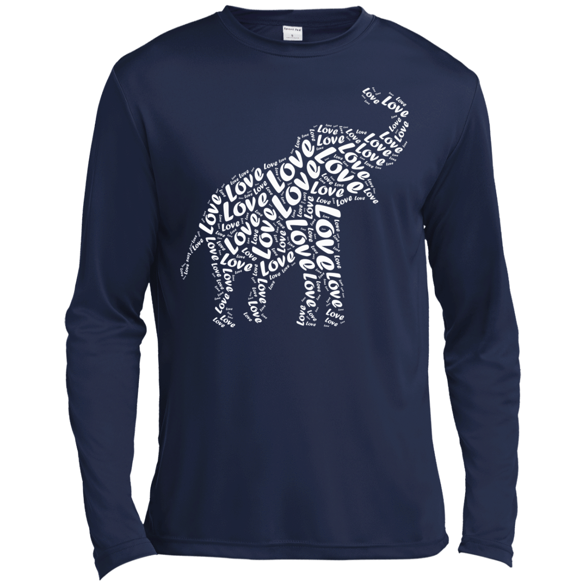 I Love Elephant-T-Shirt & Hoodie-Long Sleeve T-Shirt-Navy