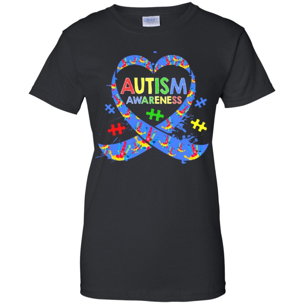 World Autism Awareness 2 April Dad Mom Kid Autism Gift-T-Shirt & Hoodie-Women's T-Shirt-Black