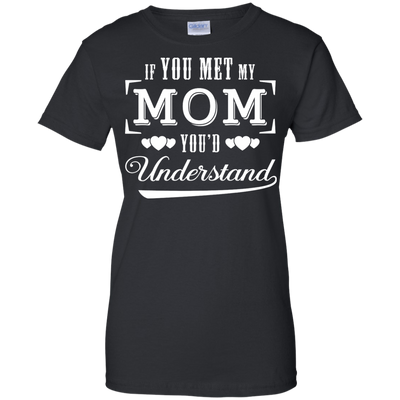 If You Meet My Mom You'd Understand-T-Shirt & Hoodie-Women's T-Shirt-Black