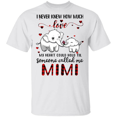 Someone Called Me Mimi Elephant Red Plaid Mother's Day-T-Shirt & Hoodie-Classic T-Shirt-White