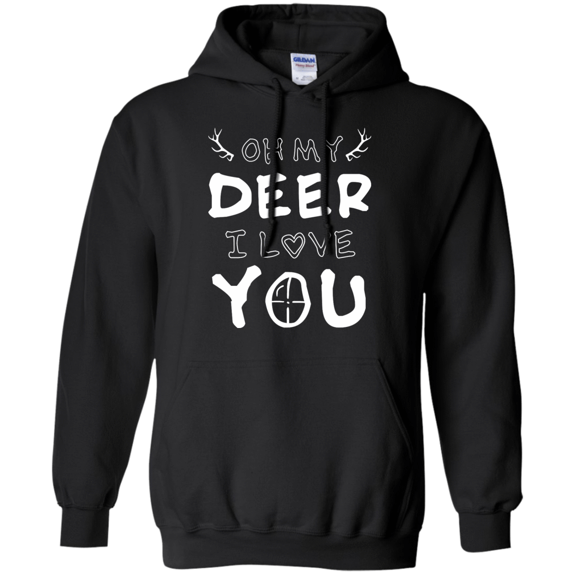 Oh My Deer I Love You-T-Shirt & Hoodie-Pullover Hoodie-Black