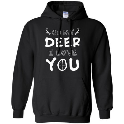 Oh My Deer I Love You-T-Shirt & Hoodie-Pullover Hoodie-Black