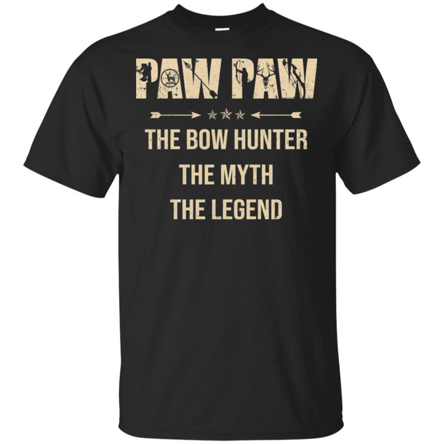 PawPaw The Bow Hunter The Myth The Legend Funny Hunting-T-Shirt & Hoodie-Classic T-Shirt-Black