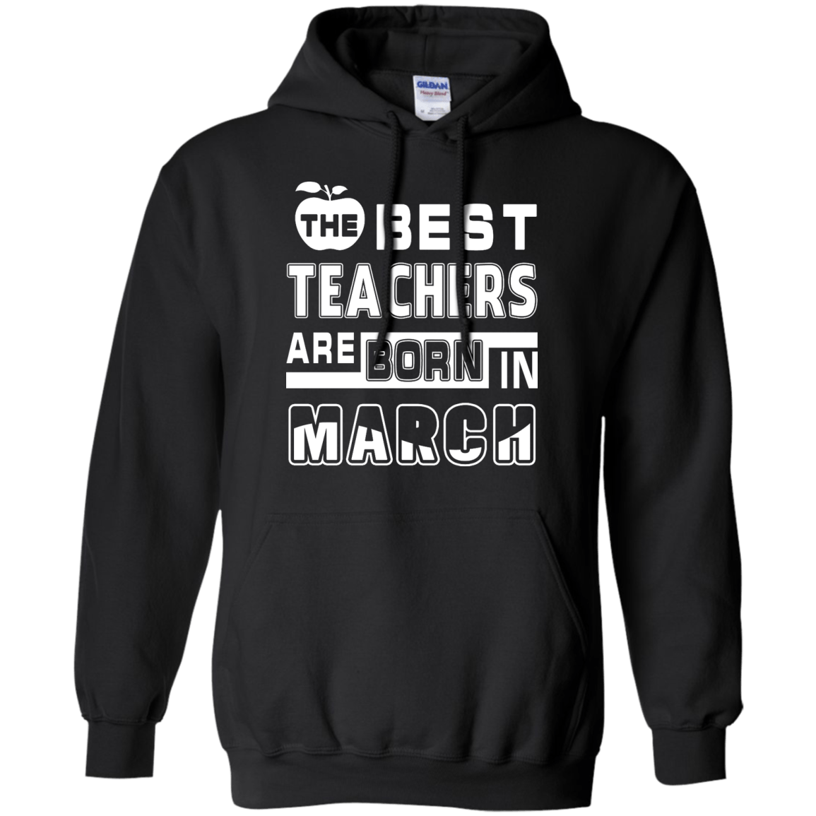 The Best Teachers Are Born In March-T-Shirt & Hoodie-Pullover Hoodie-Black
