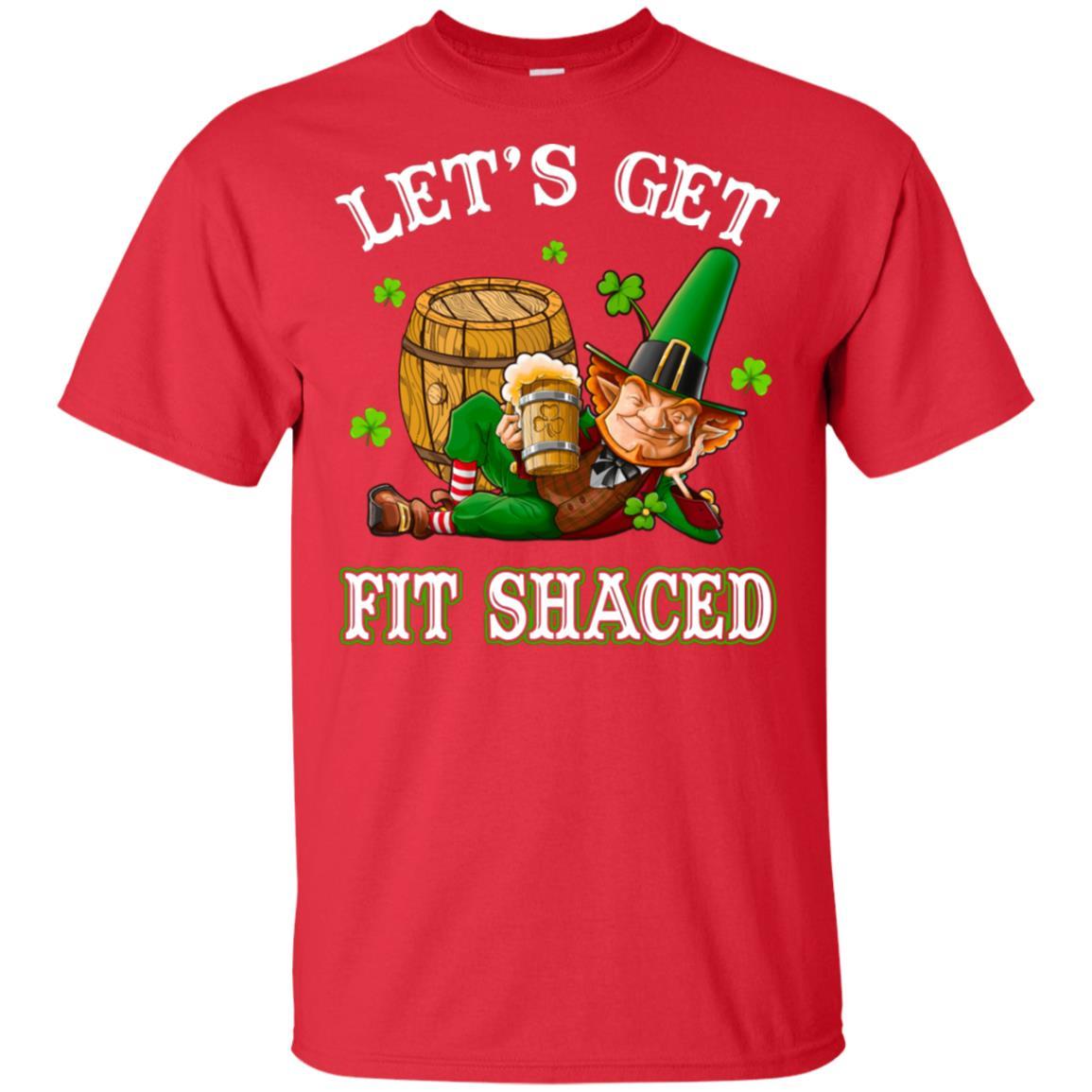 Let's Get Fit Shaced Leprechaun St Patricks Day Gift-T-Shirt & Hoodie-Classic T-Shirt-Red