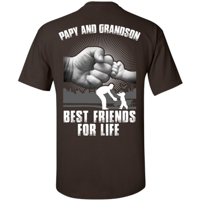 Papy And Grandson Best Friends For Life-T-Shirt & Hoodie-Classic T-Shirt-Dark Chocolate