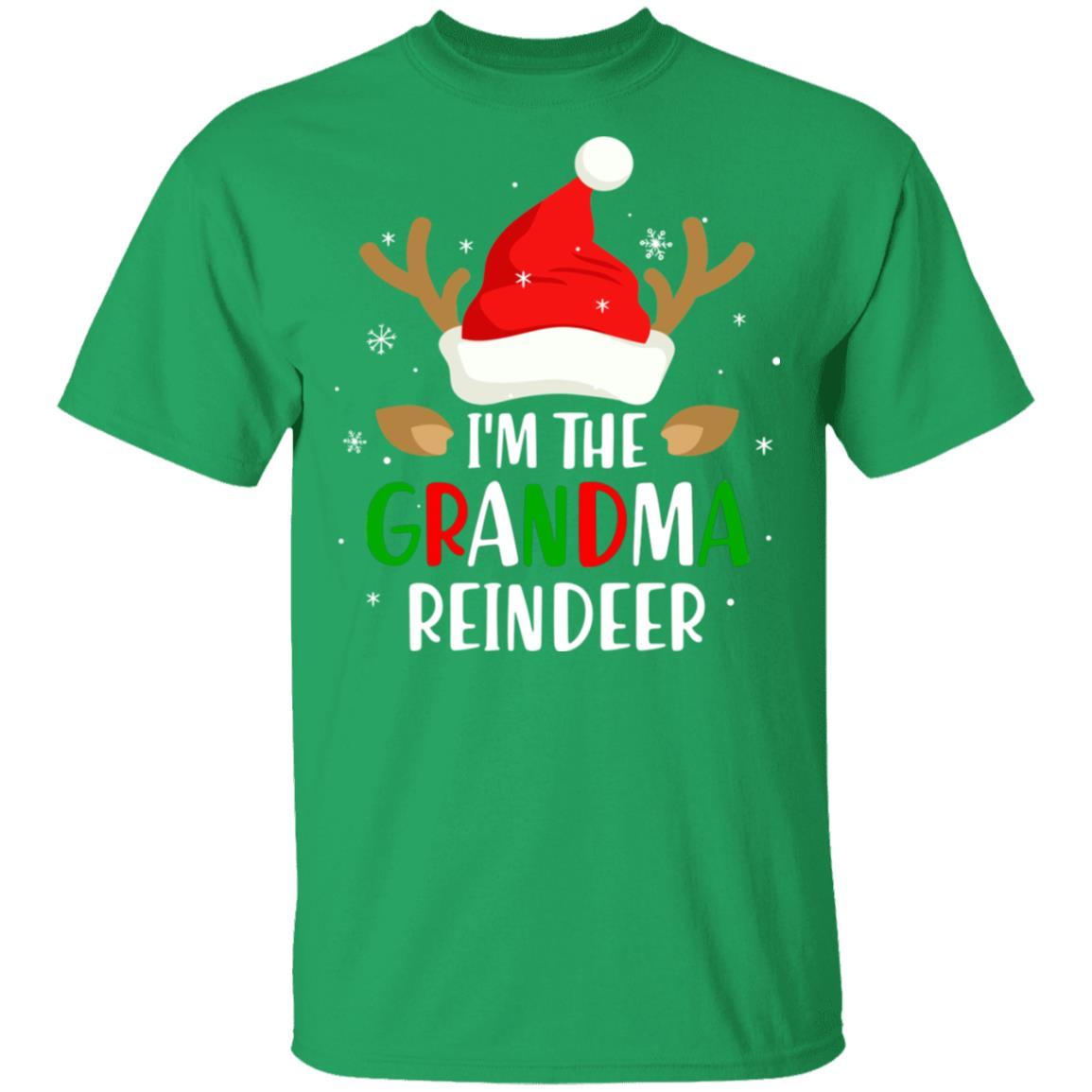 I'm The Grandma Reindeer Matching Family Christmas-T-Shirt & Sweatshirt-Classic T-Shirt-Irish Green