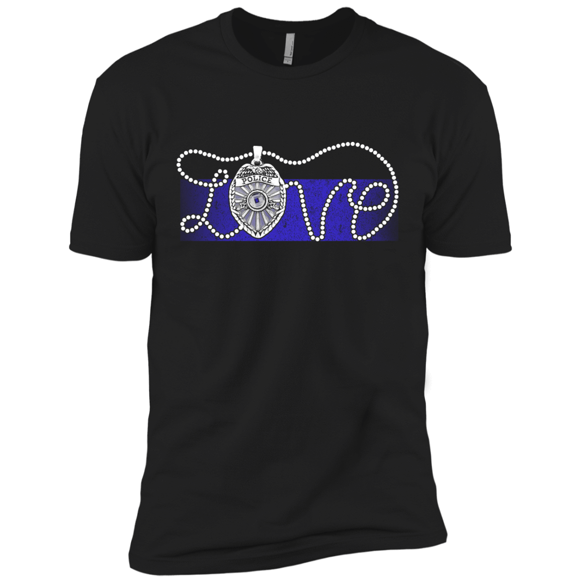 Love Thin Blue Line-T-Shirt & Hoodie-Premium T-Shirt-Black