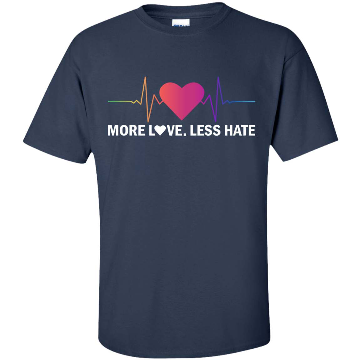 More Love Less Hate-T-Shirt & Hoodie-Classic T-Shirt-Navy