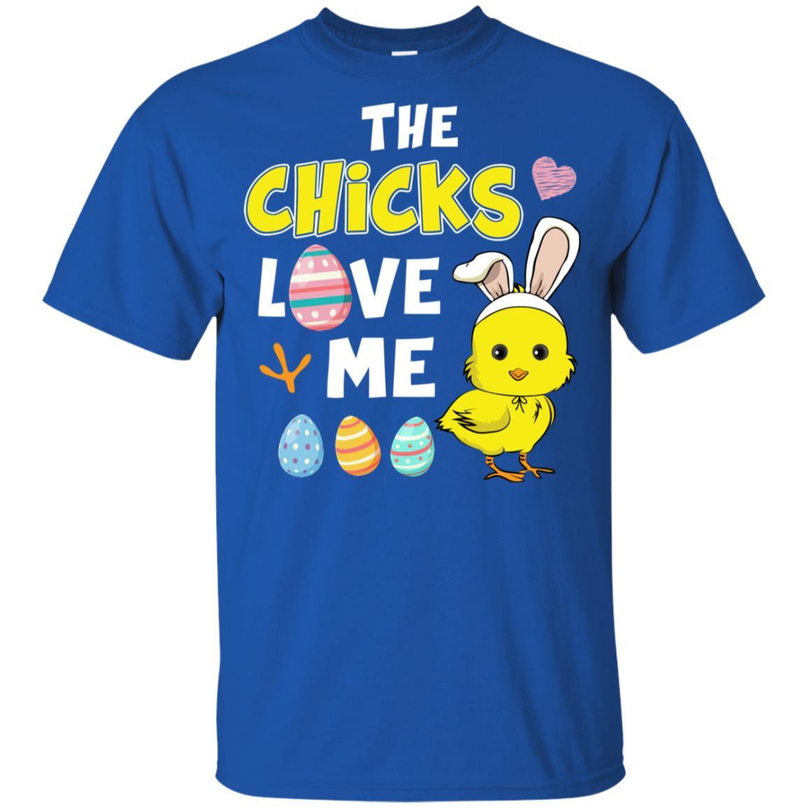 Happy Easter Funny Chick Bunny Ears With Egg Youth-Youth Shirt-Youth T-Shirt-Royal