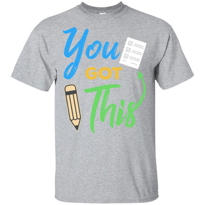 Motivational Teacher Apple Testing You Got This-T-Shirt & Hoodie-Classic T-Shirt-Sport Grey