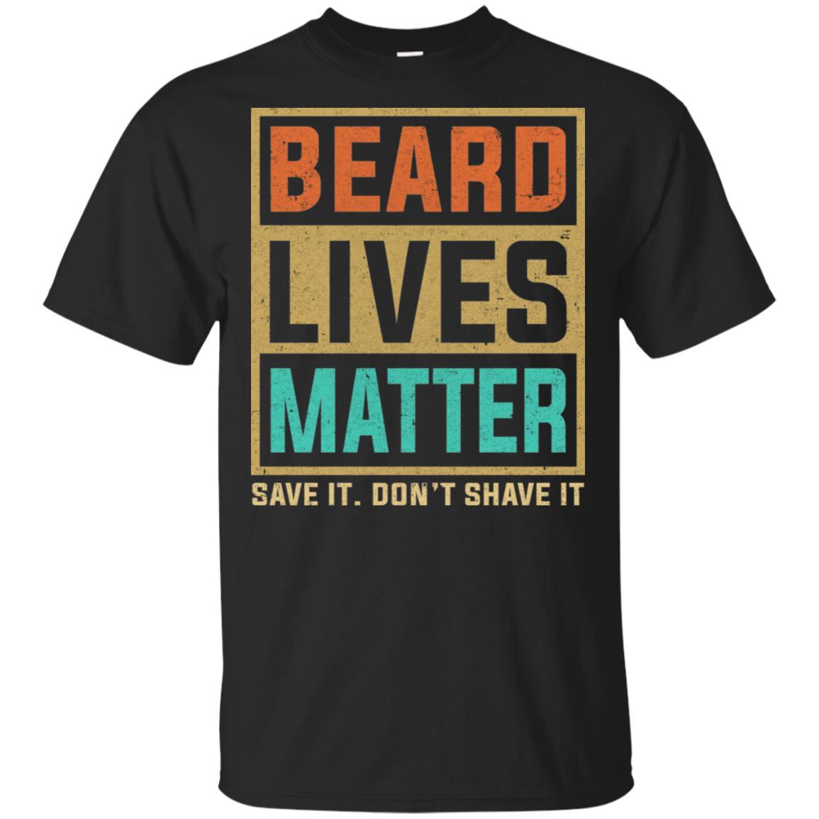 Vintage Beard Lives Matter Funny Bearded Man Gift-T-Shirt & Hoodie-Classic T-Shirt-Black