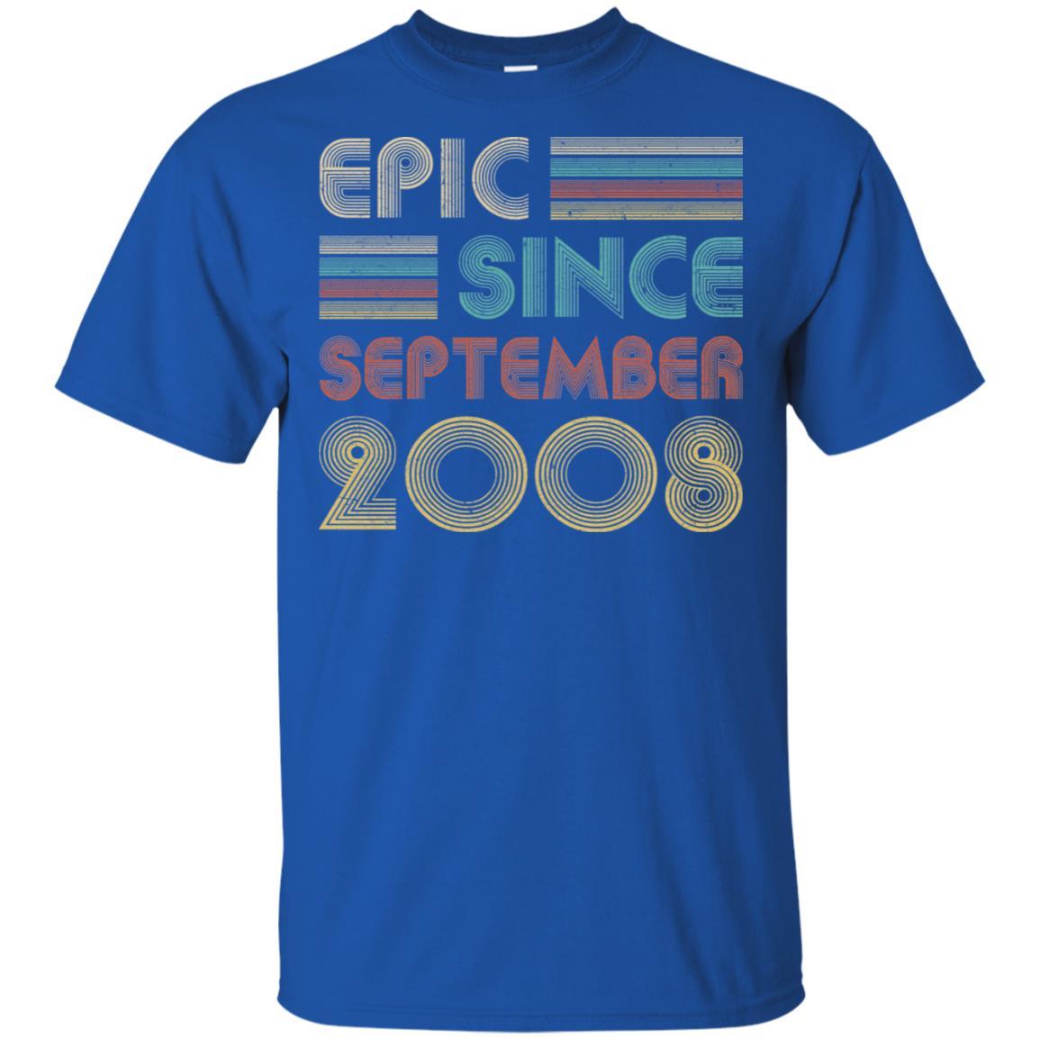 Epic Since September 2008 13th Birthday Gift 13 Yrs Old-T-Shirt & Hoodie-Classic T-Shirt-Royal