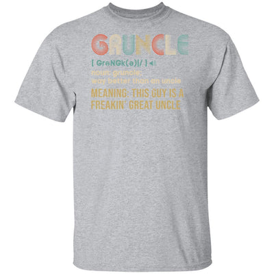 Gruncle For Great Uncles Definition Awesome Vintage Gift-T-Shirt & Hoodie-Classic T-Shirt-Sport Grey
