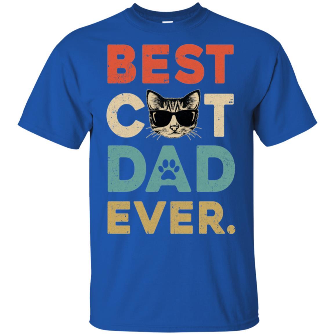 Vintage Best Cat Dad Ever Cat Daddy Gift-T-Shirt & Hoodie-Classic T-Shirt-Royal