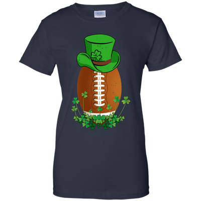 Shamrock Football Leprechaun St Patricks Day-T-Shirt & Hoodie-Women's T-Shirt-Navy