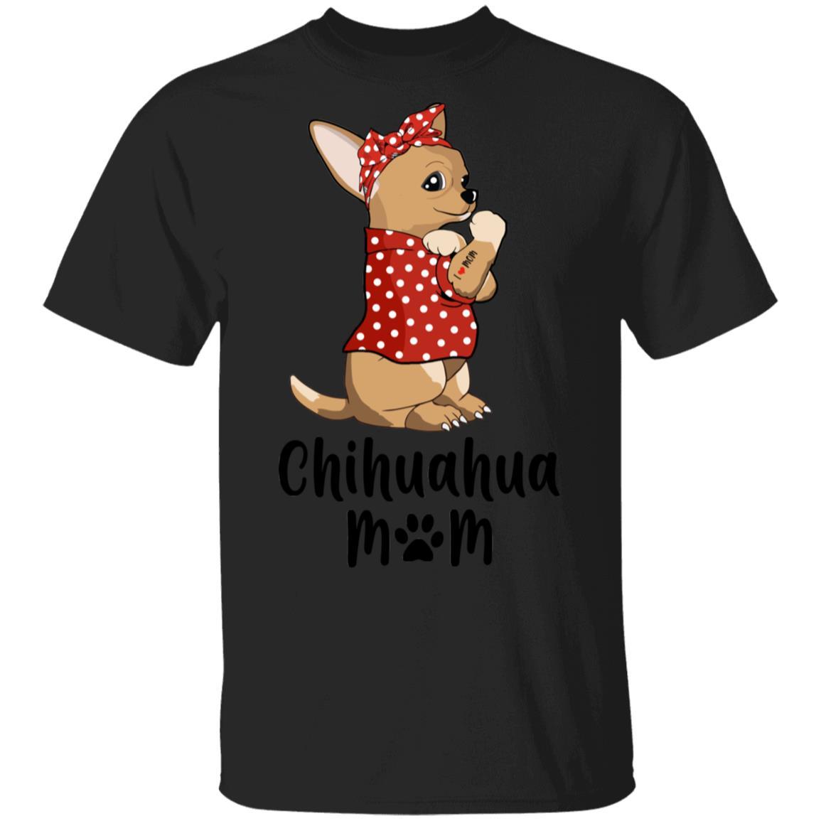 I Love Mom Chihuahua Mom Dog Lover Gifts-T-Shirt & Tank Top-Classic T-Shirt-Black
