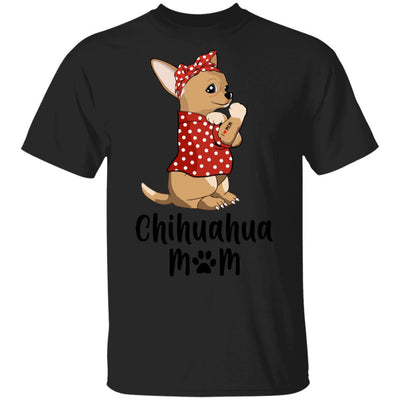 I Love Mom Chihuahua Mom Dog Lover Gifts-T-Shirt & Tank Top-Classic T-Shirt-Black