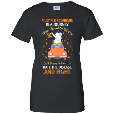 Multiple Sclerosis Awareness Is A Journey-T-Shirt & Hoodie-Women's T-Shirt-Black