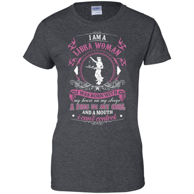 I Am A Libra Woman I Was Born With-T-Shirt & Hoodie-Women's T-Shirt-Dark Heather