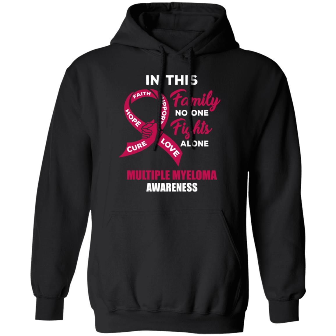 In This School No One Fights Multiple Myeloma Alone-T-Shirt & Hoodie-Pullover Hoodie-Black