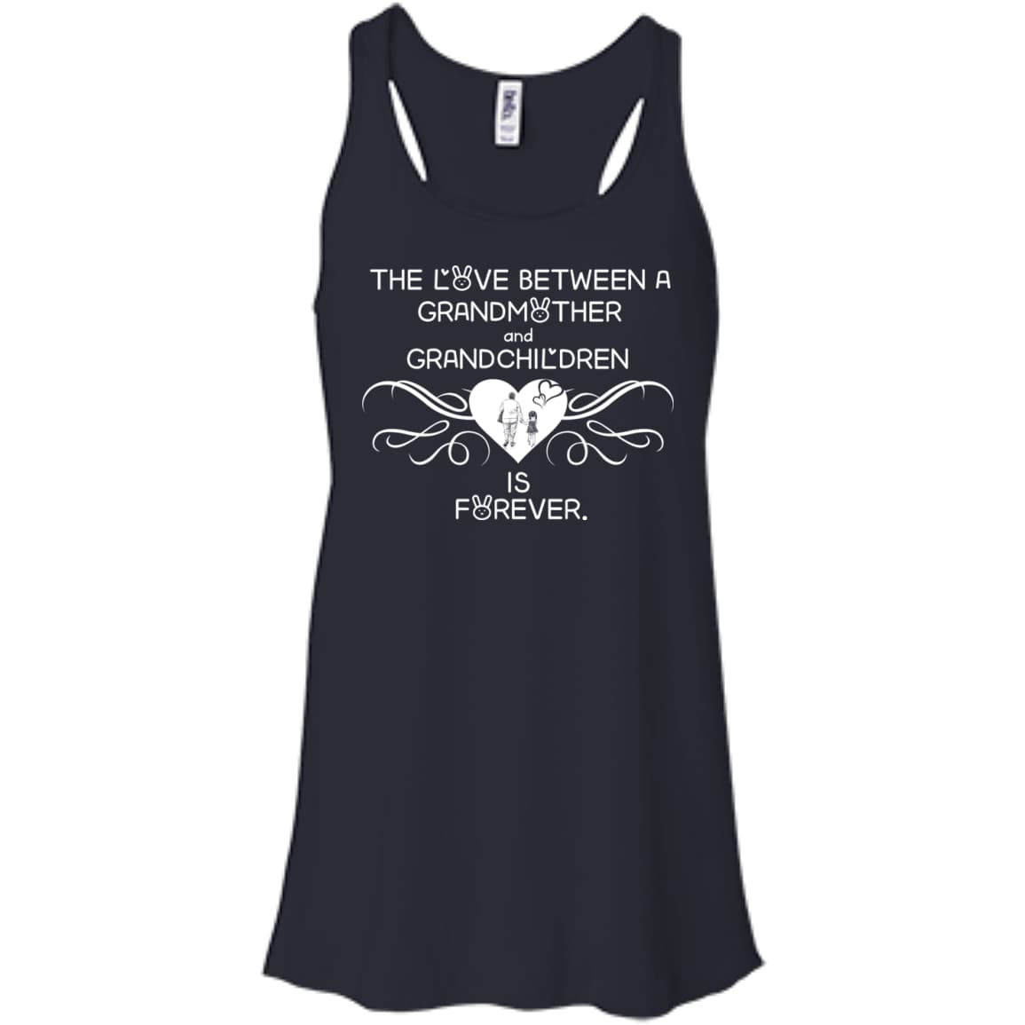 GRANDMOTHER AND GRANDCHILDREN IS FOREVER-T-Shirt & Hoodie-Women's Flowy Racerback Tank-Midnight