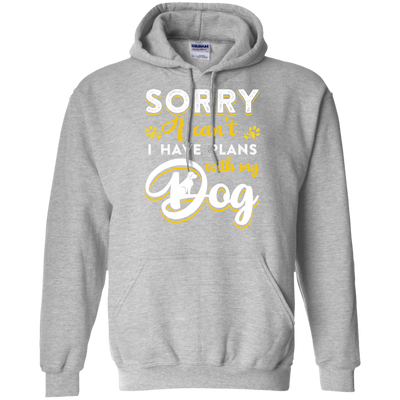 Sorry I Can't I Have Plans With My Dog-T-Shirt & Hoodie-Pullover Hoodie-Sport Grey
