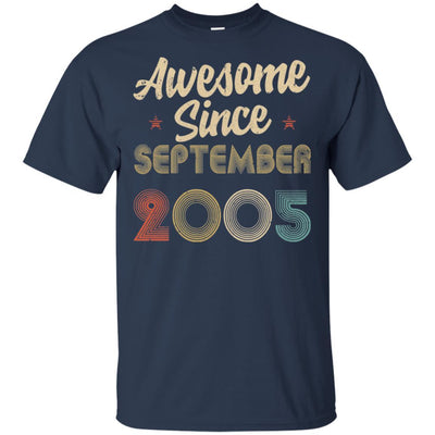 Awesome Since September 2005 Vintage 16th Birthday Gifts-T-Shirt & Hoodie-Classic T-Shirt-Navy
