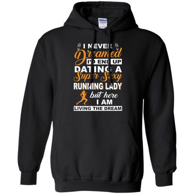 I'd End Up Dating A Super Sexy Running Lady-T-Shirt & Hoodie-Pullover Hoodie-Black