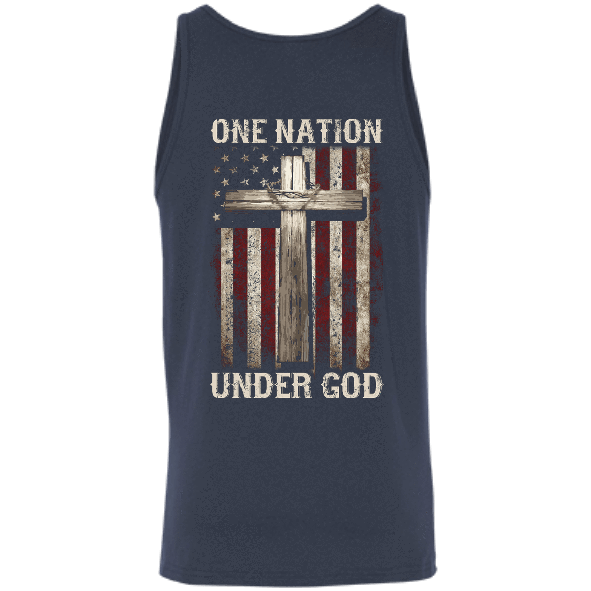 One Nation Under God-T-Shirt & Hoodie-Unisex Tank-Navy