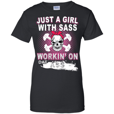 JUST A GIRL WITH SASS-T-Shirt & Hoodie-Women's T-Shirt-Black
