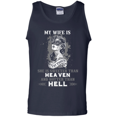 My Wife Is Tattooted-T-Shirt & Hoodie-Unisex Tank-Navy