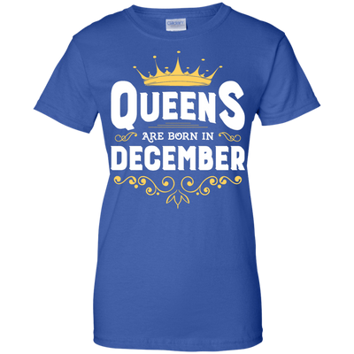 Queens Are Born In December-T-Shirt & Hoodie-Women's T-Shirt-Royal