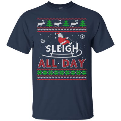 Sleigh All Day-T-Shirt & Hoodie-Classic T-Shirt-Navy