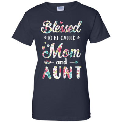 Mothers Day Gifts Blessed To Be Called Mom And Aunt-T-Shirt & Hoodie-Women's T-Shirt-Navy