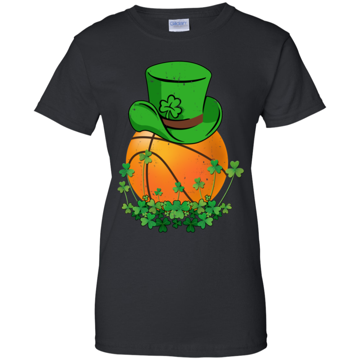 Shamrock Basketball Leprechaun St Patricks Day-T-Shirt & Hoodie-Women's T-Shirt-Black
