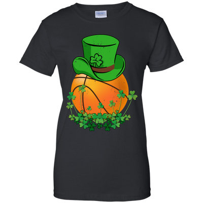 Shamrock Basketball Leprechaun St Patricks Day-T-Shirt & Hoodie-Women's T-Shirt-Black