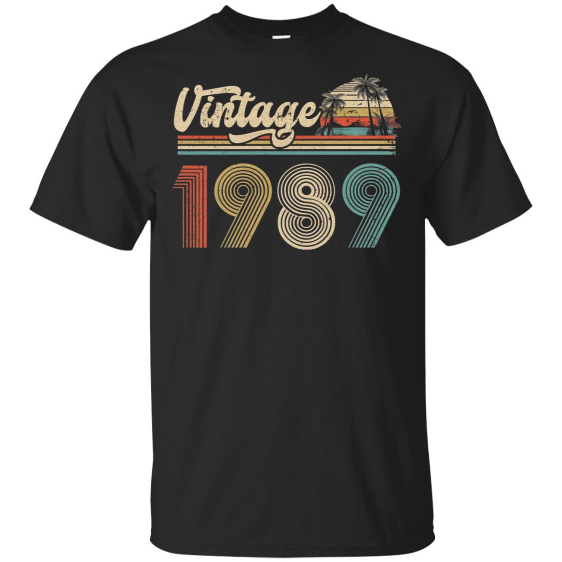 32th Birthday Gift Vintage 1989 Classic-T-Shirt & Hoodie-Classic T-Shirt-Black