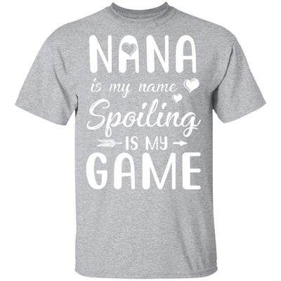 Nana Is My Name Spoiling Is My Game Funny Mothers Day-T-Shirt & Tank Top-Classic T-Shirt-Sport Grey
