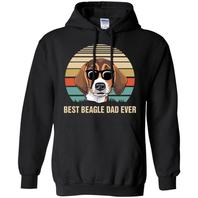 Vintage Beagle Dad Gifts Best Beagle Dad Ever-T-Shirt & Hoodie-Pullover Hoodie-Black