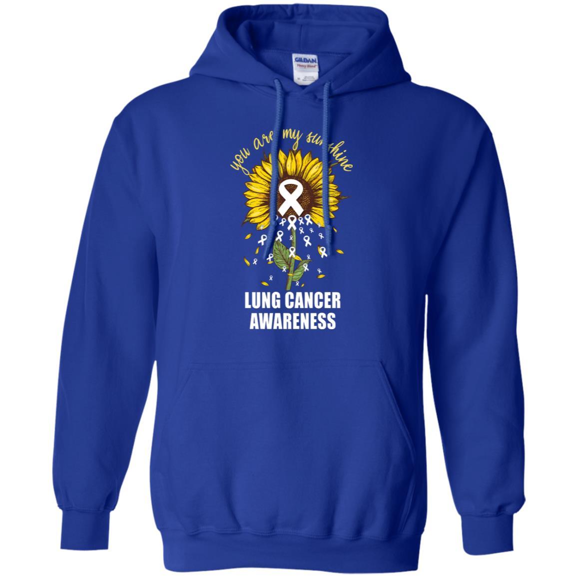 You Are My Sunshine Lung Cancer Awareness-T-Shirt & Hoodie-Pullover Hoodie-Royal