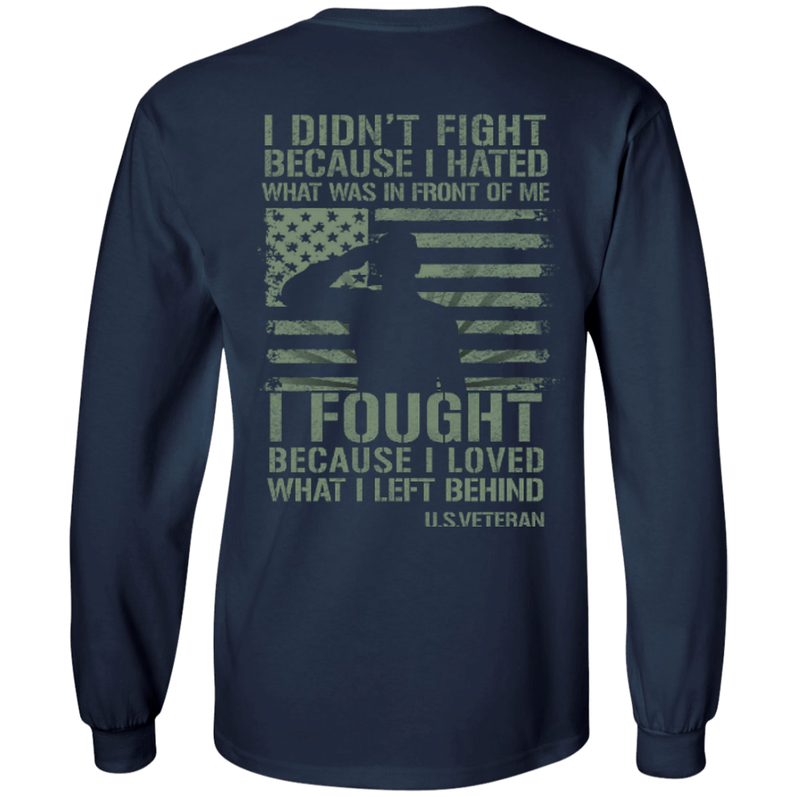 US Veteran Affairs-T-Shirt & Hoodie-Long Sleeve T-Shirt-Navy