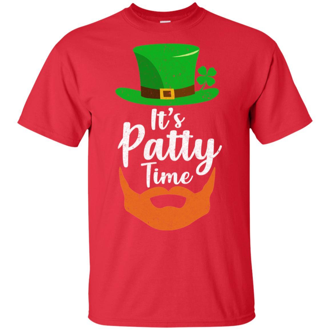 It's Patty Time Bearded Man St Patrick's Day-T-Shirt & Hoodie-Classic T-Shirt-Red
