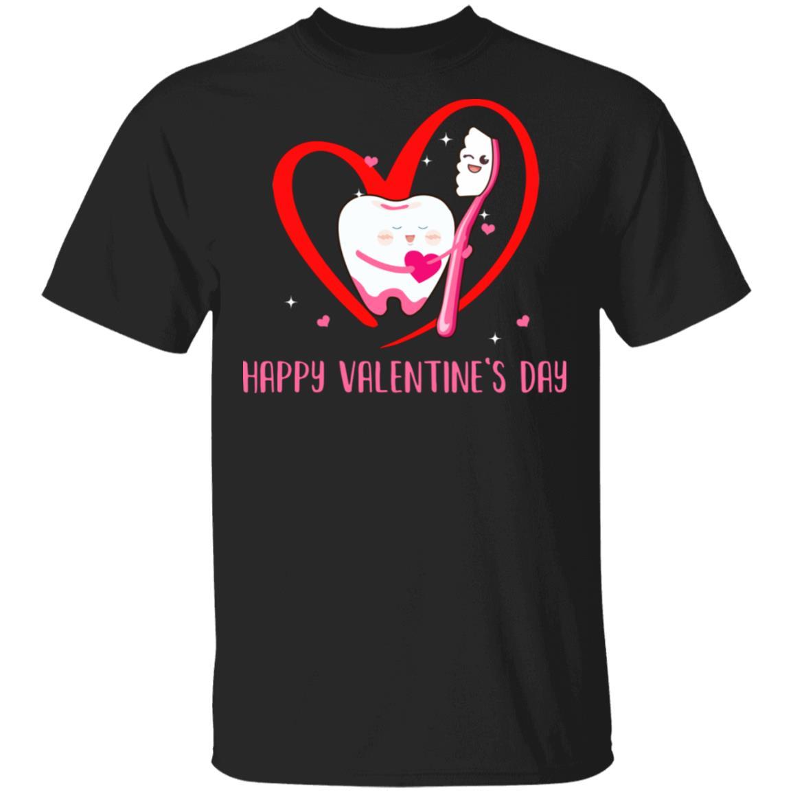 Tooth Hug Brush Teeth Dentist Valentine's Gift For Dental-T-Shirt & Hoodie-Classic T-Shirt-Black