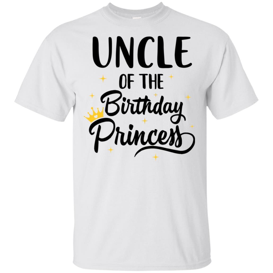 Uncle Of The Birthday Princess Matching Family Party-T-Shirt & Hoodie-Classic T-Shirt-White